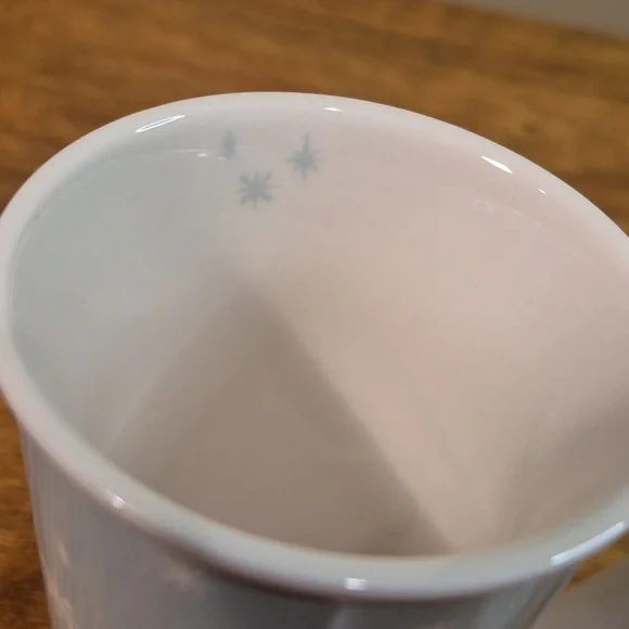 STARBUCKS 2011 Festive Holiday Skaters and Sledding Dog Mug with 3D Airplane - Picture 11 of 15